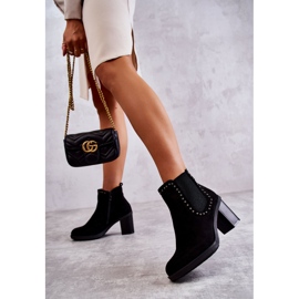 PG1 černé Cambia Semišové Boty S Cvoky Na Sloupek černá 2 PG1 černé Cambia Semišové Boty S Cvoky Na Sloupek černá 2