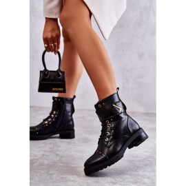 Teplé hadí boty z eko-kůže Black Colira černá 1