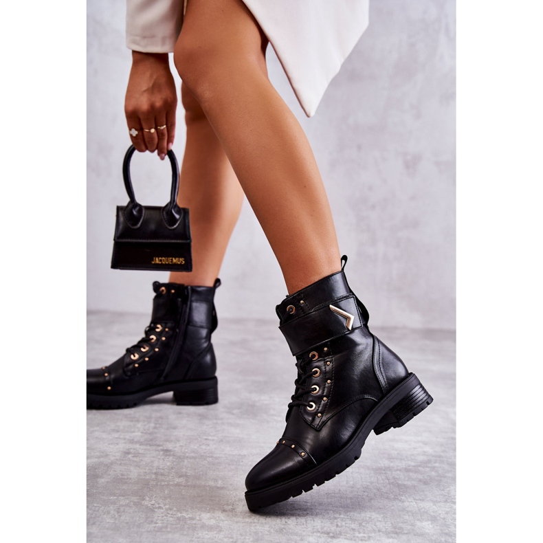 Teplé hadí boty z eko-kůže Black Colira černá 1