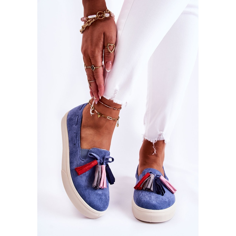 PS1 Dámské Sneakers Slip-On Blue Venira modrý 1 PS1 Dámské Sneakers Slip-On Blue Venira modrý 1