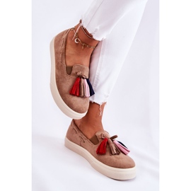 PS1 Dámské tenisky slip-on hnědé Venira hnědý 2 PS1 Dámské tenisky slip-on hnědé Venira hnědý 2