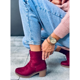 Gumové boty na podpatku Linzi Wine červené 2 Gumové boty na podpatku Linzi Wine červené 2