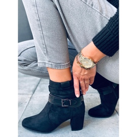 Semišové kozačky na podpatku Terr Black černá 1 Semišové kozačky na podpatku Terr Black černá 1