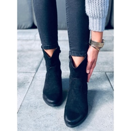 Dámské kovové kovbojské boty Besta Black černý 2