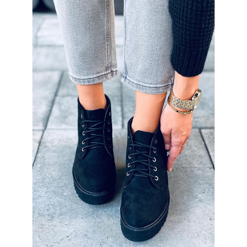 Šněrovací boty Fillo Black černý 1