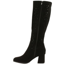 M.Daszyński Prolamované Boty Na Baru Černá SA156-10 černý 1