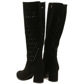 M.Daszyński Prolamované Boty Na Baru Černá SA156-10 černý 3