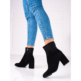 T.Sokolski Dámské semišové boty na sloupku Sokolski černá 2