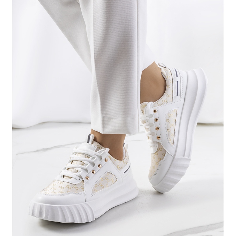 Béžové tenisky Heleno béžový bílý 1