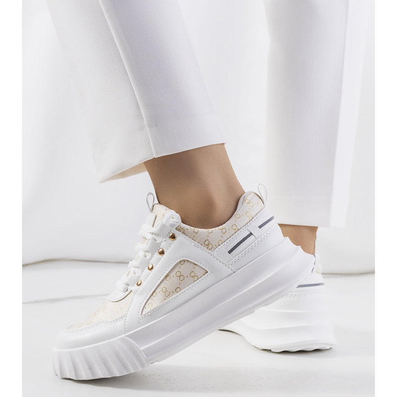 Béžové tenisky Heleno béžový bílý 2