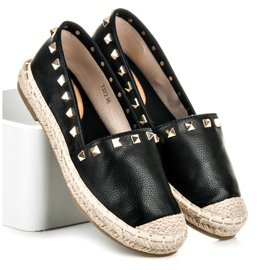 Espadrilky s cvočky černá 1