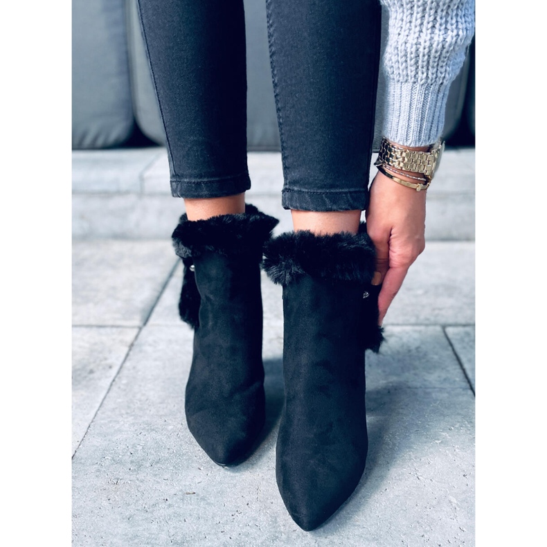 Černé boty Alison na vysokém podpatku černá 1