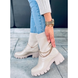 Kozačky se svrškem Grace Beige béžový 1 Kozačky se svrškem Grace Beige béžový 1