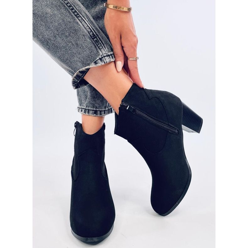 Zpět černé kovbojské boty černý 1