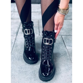 Lakované holínky Mila PATENT (ČERNÉ) černý 2