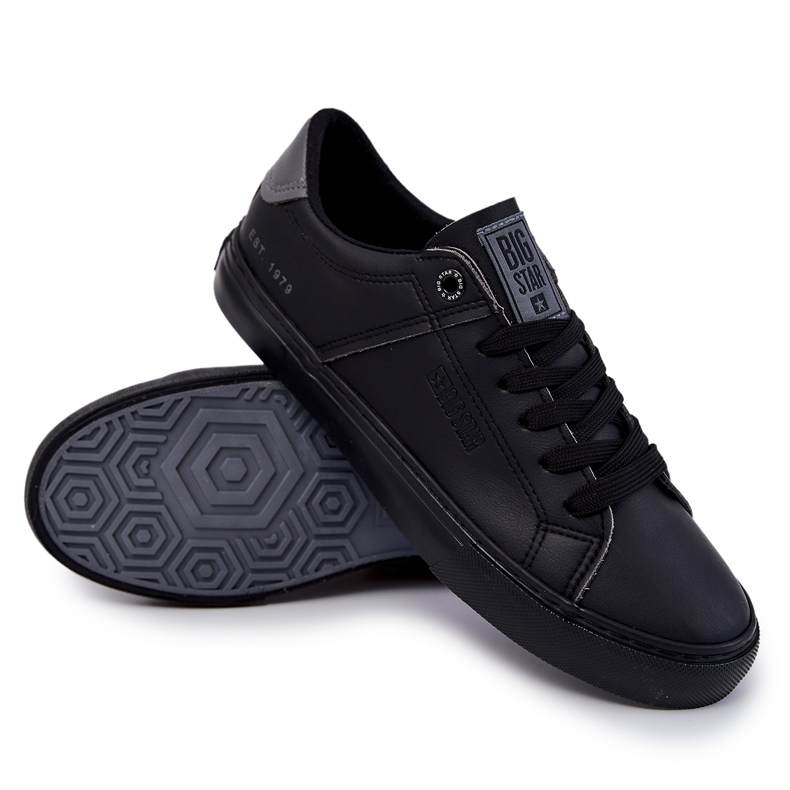 Kožené pánské tenisky Big Star JJ174108 Black černý 5