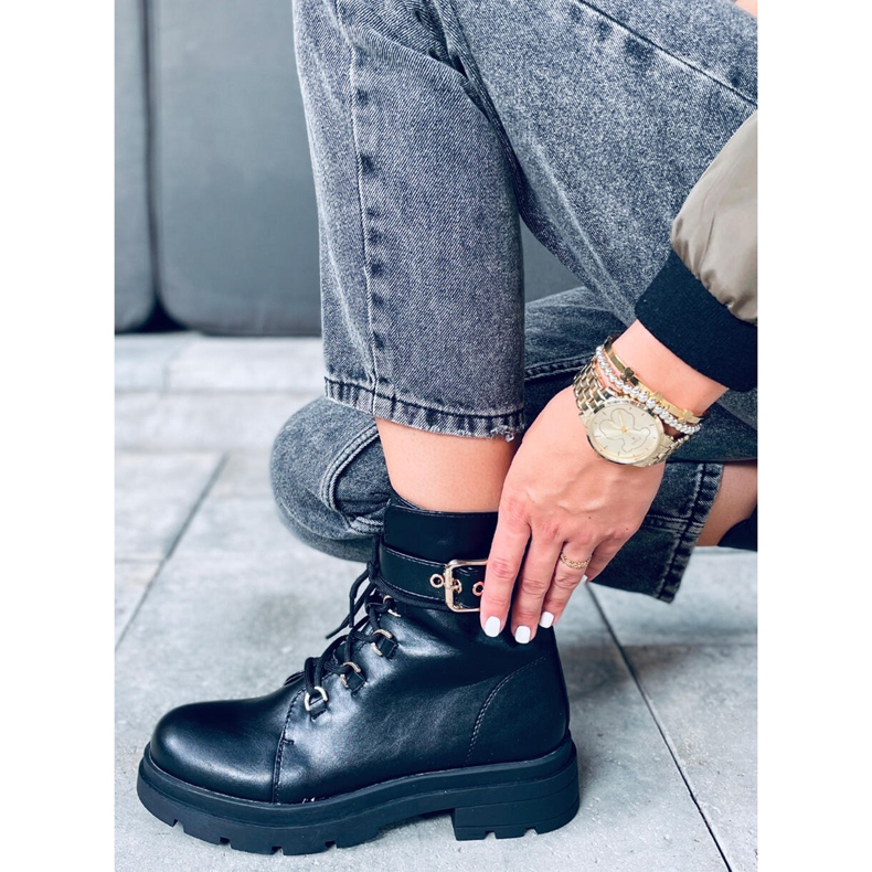 Černé vojenské boty Pomona černá 1