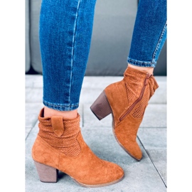 Vysoké podpatky Fonda Camel hnědý 1