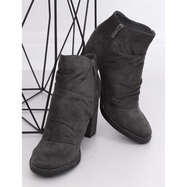 Puebla šedé vysoké podpatky šedá 1