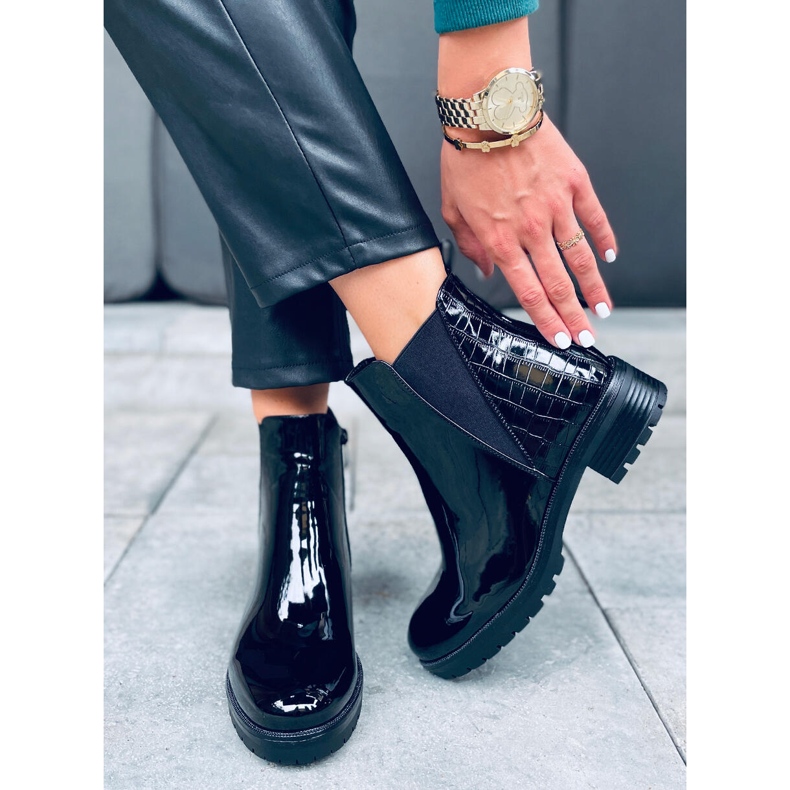 Zateplené Chelsea boty Duni Black černý 1