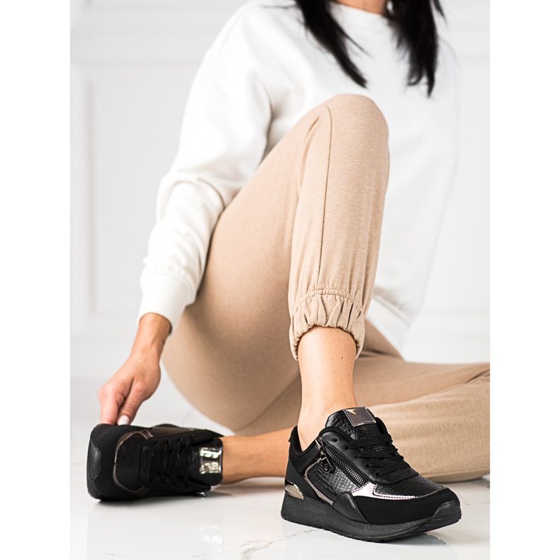 Dámské tenisky na platformě Shelovet černé černá 2