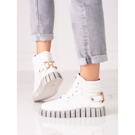 W. Potocki Dámské sportovní boty Potocki bílé na platformě bílý 2 W. Potocki Dámské sportovní boty Potocki bílé na platformě bílý 2