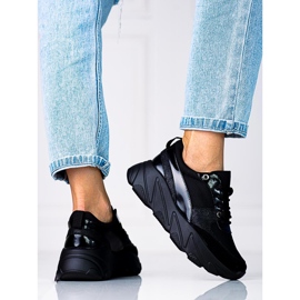 W. Potocki Černé dámské tenisky Potocki na platformě černá 1 W. Potocki Černé dámské tenisky Potocki na platformě černá 1