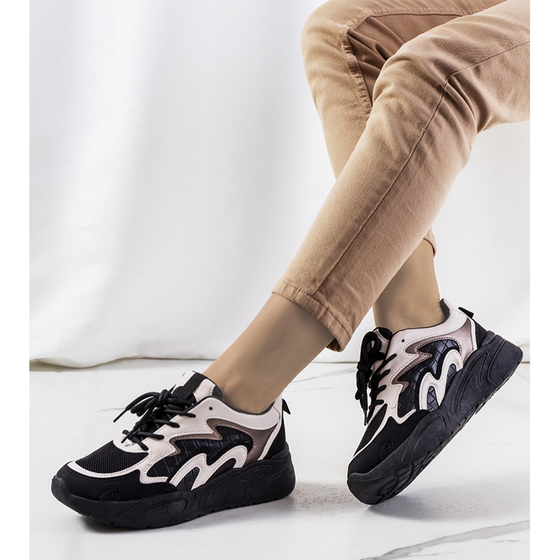 Černé tenisky Brito bílý černý 1