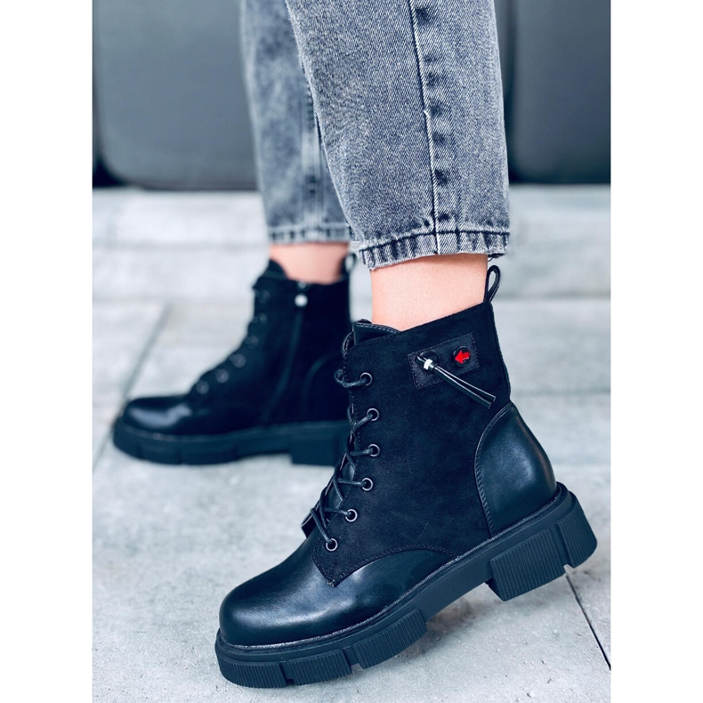 Černé boty Provo se silnou podrážkou černá 2 Černé boty Provo se silnou podrážkou černá 2