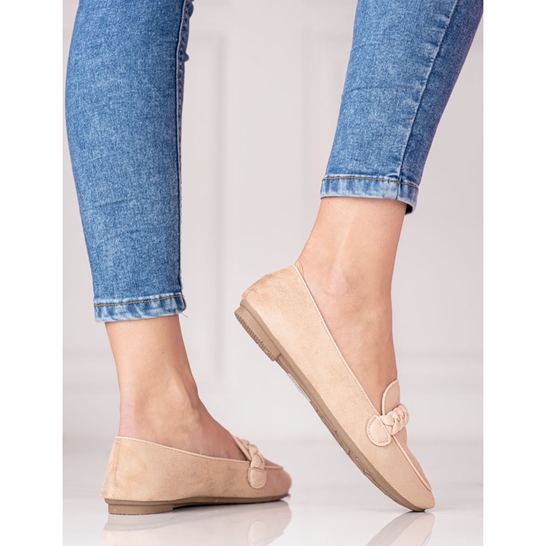 W. Potocki Dámské semišové mokasíny Potocki béžové béžový 1 W. Potocki Dámské semišové mokasíny Potocki béžové béžový 1