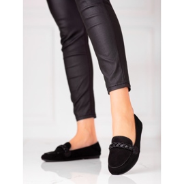 W. Potocki Dámské semišové mokasíny Potocki černé černá 1