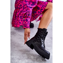 Vysoké dámské kozačky, zavazovaný černý Verlon černá 2 Vysoké dámské kozačky, zavazovaný černý Verlon černá 2