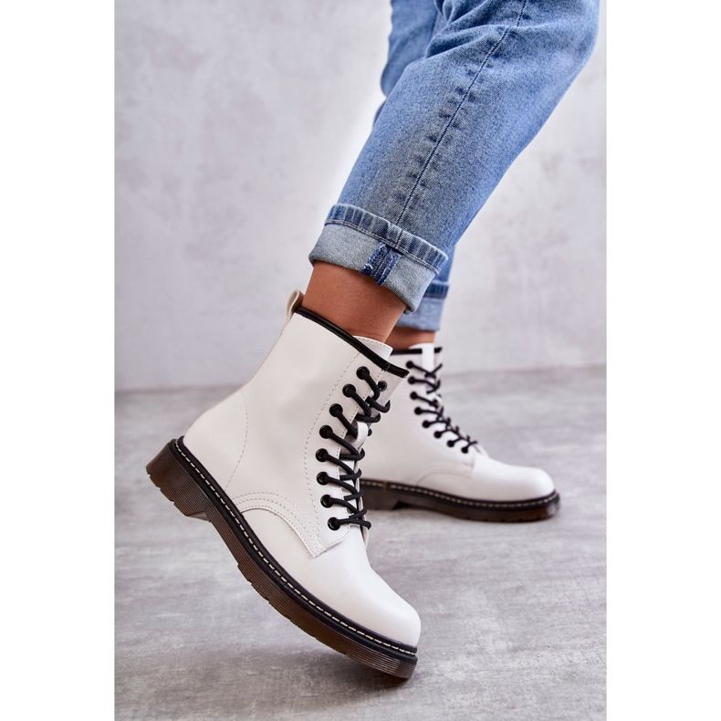 PG1 Dámské kozačky Kombinované kozačky Bílá Lavita bílý 1