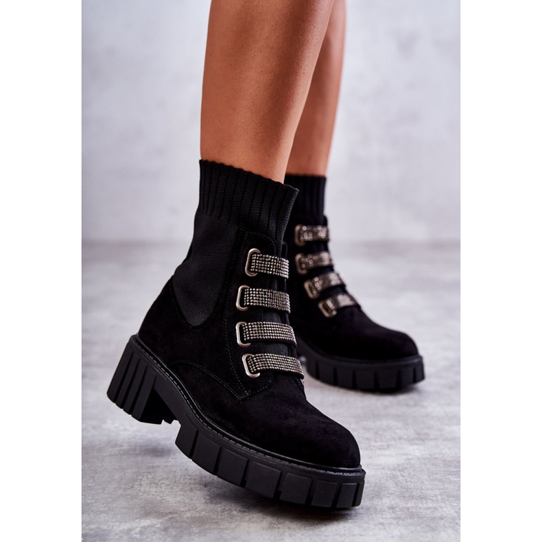 Nazouvací ponožky Hope Black Suede černý 1