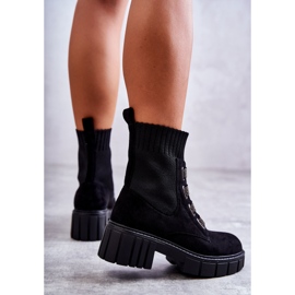 Nazouvací ponožky Hope Black Suede černá 2