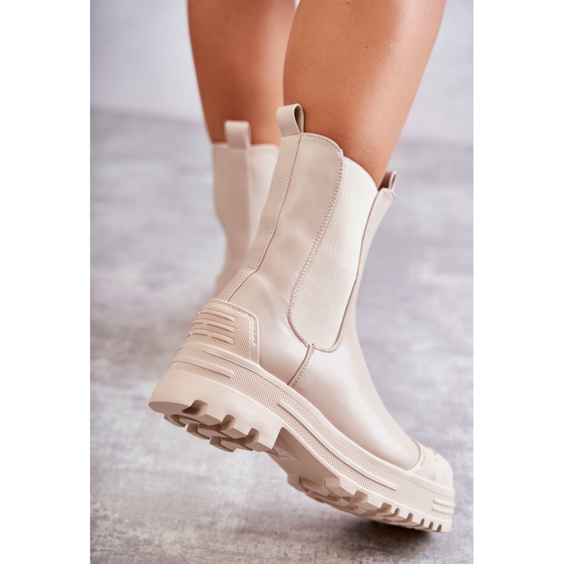 PG1 Klasické vysoké pracovní béžové boty Bassti béžový 2 PG1 Klasické vysoké pracovní béžové boty Bassti béžový 2