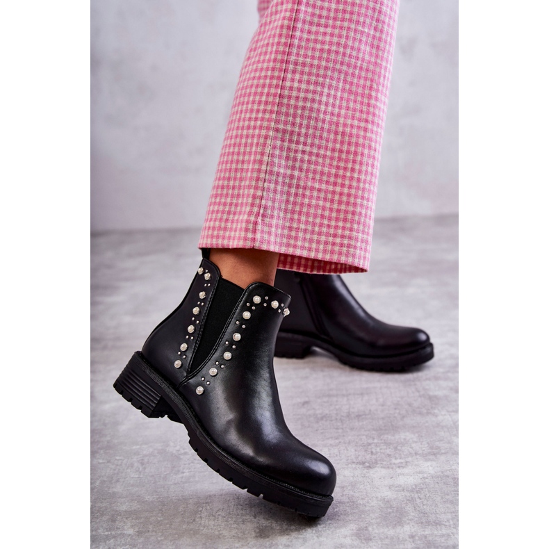 PG1 Kožené boty Workers Black Ferra černá 1