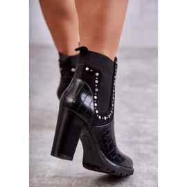 PG1 Black Wissey Snake Hadí Boty Na Sloupek černá 2