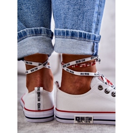Dámské Materiál Sneakers Big Star KK274101 Bílé bílý 3