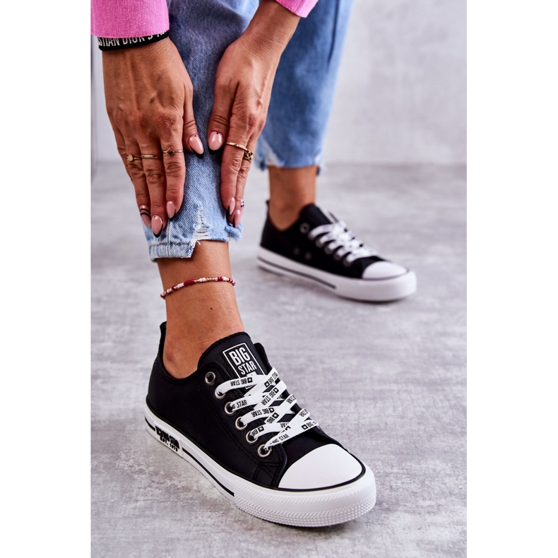 Dámské kožené tenisky Big Star KK274096 Černé černá 2