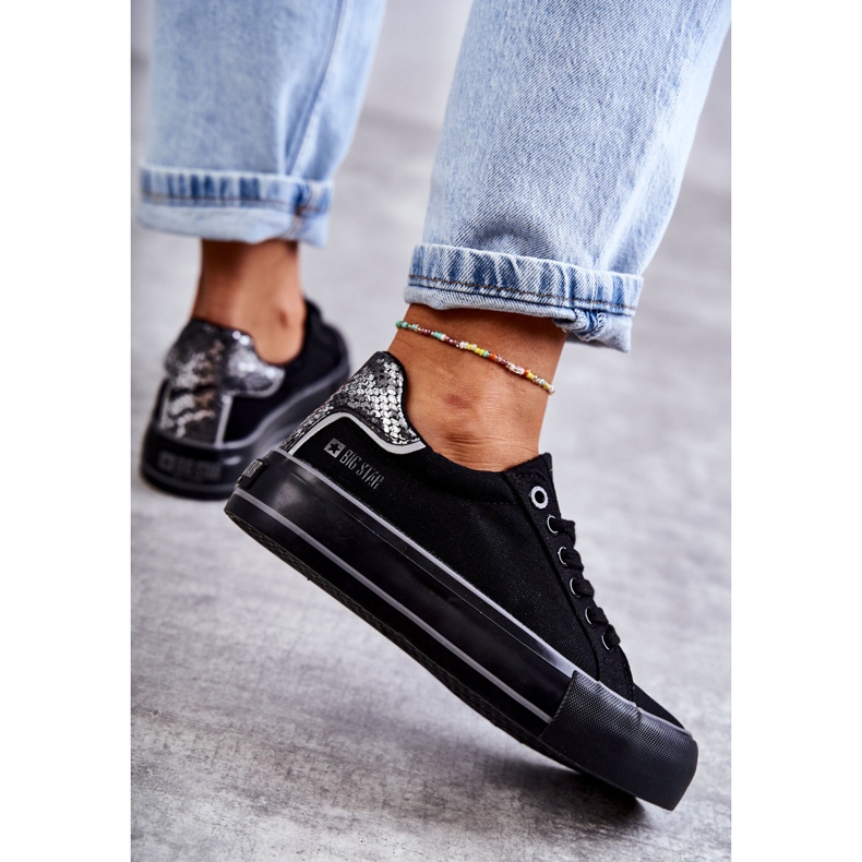 Dámské Materiál Sneakers Big Star KK274036 Black černá 1