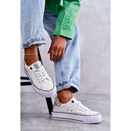 Dámské Materiál Sneakers Big Star KK274037 Bílé bílý 1