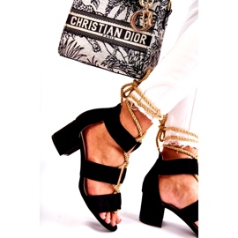 PG1 Černé sandály Erisa na nízkém podpatku černá 2