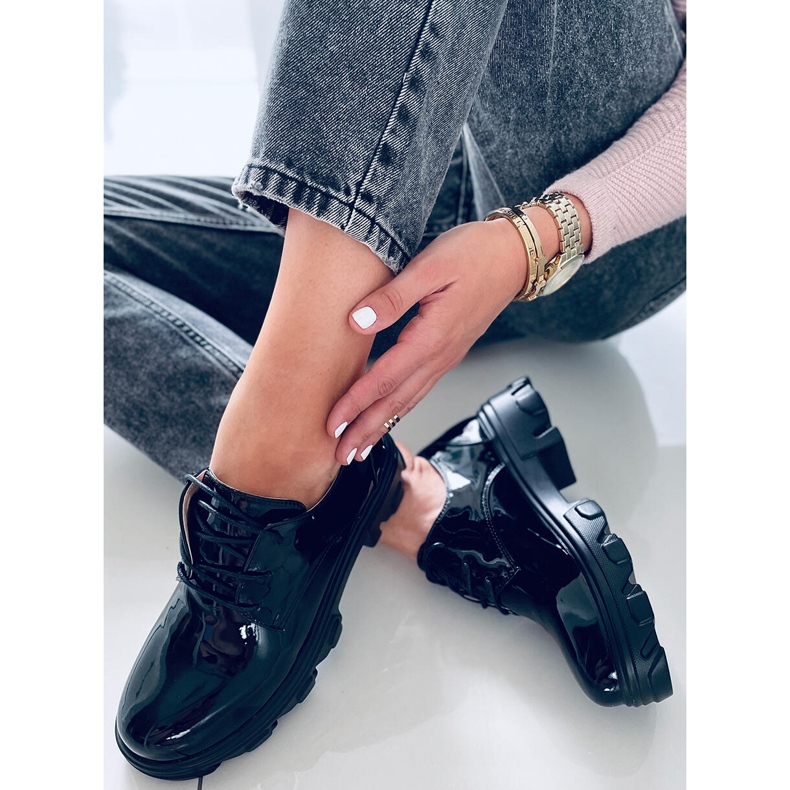 PA1 Mokasíny Pragma Black s vysokou podrážkou černá 2