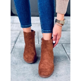 Semišové dámské Chelsea boty Verbe Camel hnědý 2