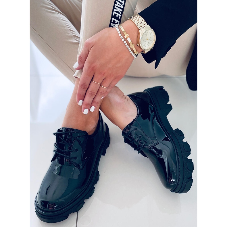 PA1 Šněrovací mokasíny Tekla Black Shing černý 2