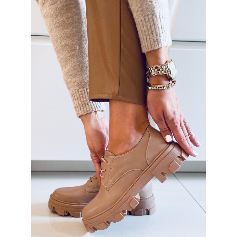 PA1 Krajkové mokasíny Tekla Khaki béžový 2