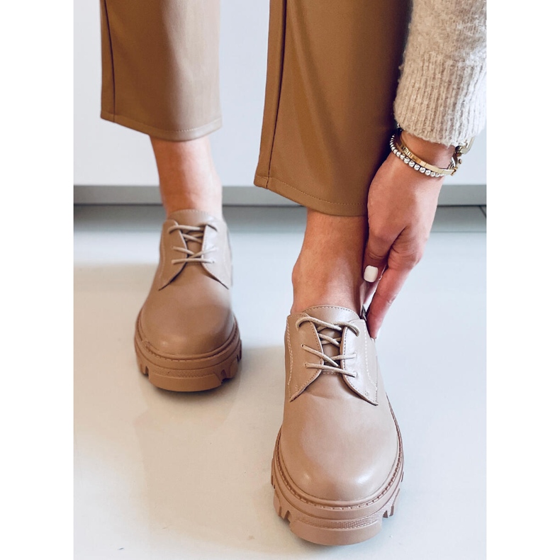 PA1 Krajkové mokasíny Tekla Khaki béžový 1