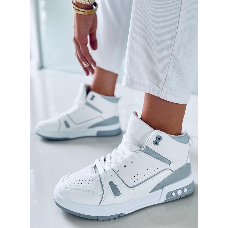 PA1 Kotníkové tenisky Liam Grey bílý šedá 1