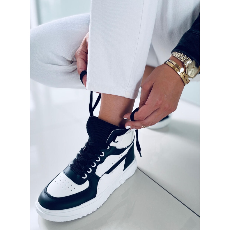 PA1 Vysoké tenisky Myles Black bílý černá 2